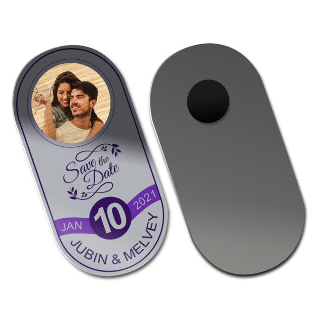 FRIDGE MAGNET ACRYLIC SILVER MIRROR