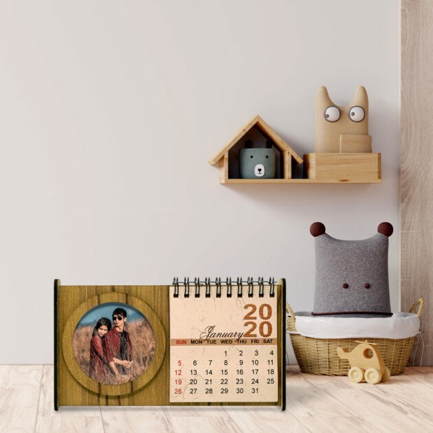 Table Calendar Teak Wood