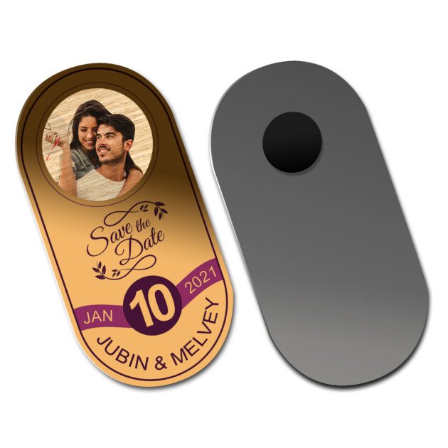 FRIDGE MAGNET ACRYLIC GOLD MIRROR