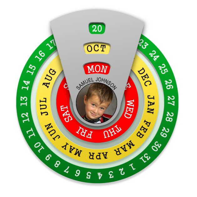 Customized Perpetual calendar for all year (Wall hanging)